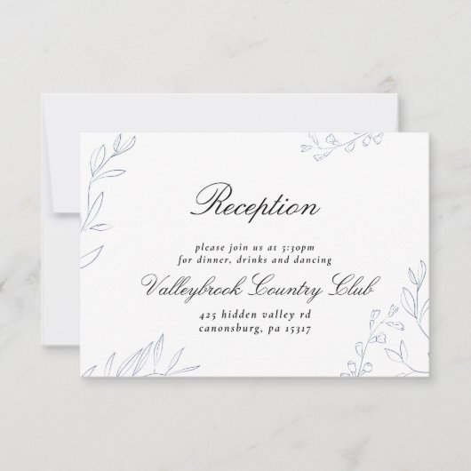 ムーディジュエルトーンフローラウェディングレセプション 招待状 (正面)