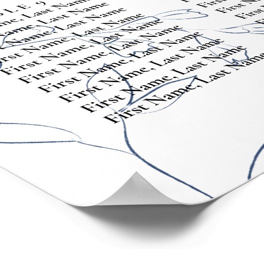 ムーディジュエル結婚トーンの座席表 ポスター (角)