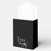 ムーディスタイリッシュー黒と白結婚の フェイバーボックス (オープン)