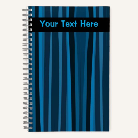 ムーディストライプのーデニム ノートブック (正面)