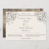 ムーディスモーク金ゴールドアンパサンド2 招待状 (正面/裏面)