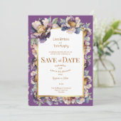 ムーディソフトゴシック日付の保存結婚式招待状 招待状 (スタンド正面)