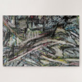 ムーディダイナミックモダンモノクロ抽象芸術 ジグソーパズル (横)