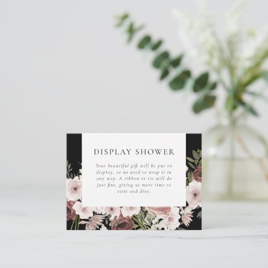 ムーディダスティバラフローラブライダルシャワー エンクロージャーカード (スタンド正面)