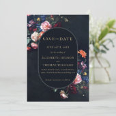 ムーディダークエレガントロマンチックフローラオ結婚バル セーブザデート (スタンド正面)