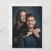 ムーディダークエレガントロマンチックフローラ写結婚真 セーブザデート (裏面)