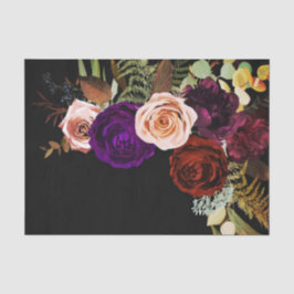 ムーディダークフローラはっきりしたグリーナリーカラーシック結婚ズ 薄葉紙