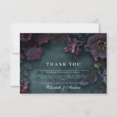 ムーディダークフローラ結婚ズ サンキューカード (正面)