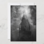 ムーディダーク幽霊花嫁インミストブライダルシャワー 招待状 (裏面)