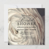 ムーディチャームホワイトフローラブライダルシャワー 招待状 (正面)