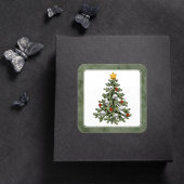 ムーディツリーパターン |深いプラムパープルカスタム スクエアシール