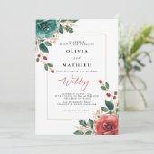 ムーディティール(緑がかった色)とレッドフローラ結婚ズ 招待状 (スタンド正面)
