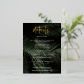 ムーディトロピッ結婚クスの詳細エンクロージャカード 箔招待状ポストカード (立ち正面)