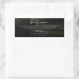 ムーディトロピッ結婚ツゲストウェルカムバッグ 長方形シール