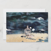 ムーディナイトアンダーザシー海ビーチ結婚式 招待状 (裏面)