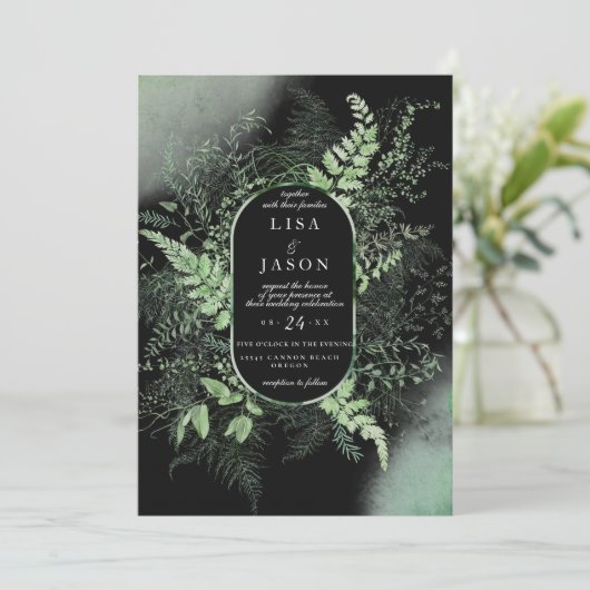 ムーディナイト霧の森の緑結婚の森 招待状 (スタンド正面)
