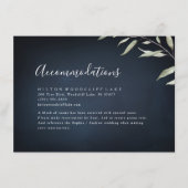 ムーディネイビーのミニマル緑の宿泊施設 エンクロージャーカード (正面)