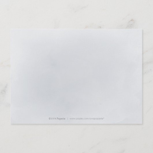 ムーディネイビーのミニマル緑の宿泊施設 エンクロージャーカード (裏面)