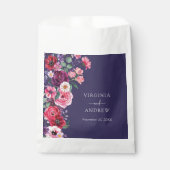 ムーディネイビーブルーフローラ結婚ズ フェイバーバッグ (正面)