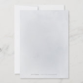 ムーディネイビーミニマルボタニカル結婚グリーン 招待状 (裏面)