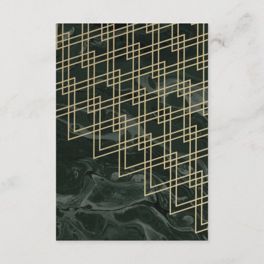 ムーディハエメラルドグリーン大理石エンクロージャカード エンクロージャーカード (裏面)