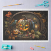 ムーディハロウィーンパンプキンスティッシュペーパー 薄葉紙 (クラフト)