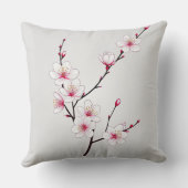 ムーディバイオレットフローラアート – ダークロマンチック植物学 クッション (裏面)