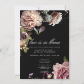 ムーディパステルラブイズイン開花カップルのシャワー 招待状 (正面)