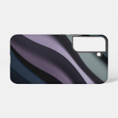 ムーディパープルとブラックミニマルデザイン SAMSUNG GALAXYケース (裏面横)