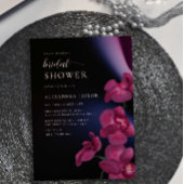 ムーディパープルオーキッドエレガントモダンブライダルシャワー 招待状