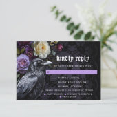 ムーディパープルゴシックガーデンクロウ | 食事のオプション 出欠カード (スタンド正面)