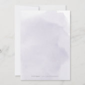 ムーディパープルバラ金ゴールド書道はまだ行う 招待状 (裏面)