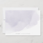 ムーディパープルバラ金ゴールド書道ブライダルシャワー 招待状 (裏面)