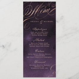 ムーディパープルバラ金ゴールド結婚書道のメニュー メニュー