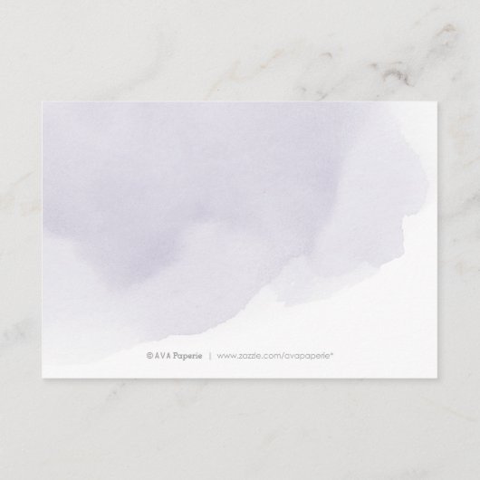 ムーディパープルバラ金ゴールド結婚書道の挿入 エンクロージャーカード (裏面)