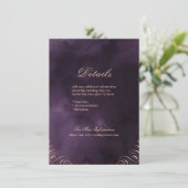 ムーディパープルバラ金ゴールド結婚書道の詳細 エンクロージャーカード (スタンド正面)