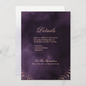 ムーディパープルバラ金ゴールド結婚書道の詳細 エンクロージャーカード (正面/裏面)