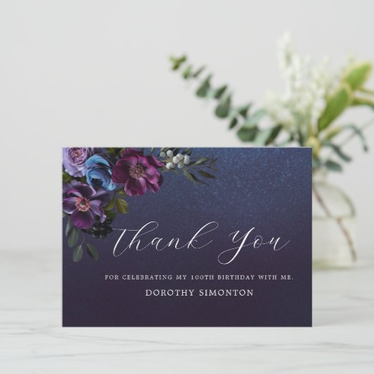 ムーディパープルフラワーズ100誕生日ありがとう (スタンド正面)