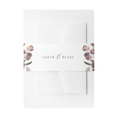 ムーディパープルフローラ結婚式の招待ベリーバンド 招待状ベリーバンド (正面例)