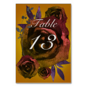 ムーディパープルブラック秋の結婚式 テーブルナンバー (裏面)