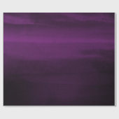 ムーディパープルモダンプラム水カラーシックエレガント ラッピングペーパー (フラット)