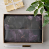 ムーディパープルリリー花模様デコップギフトラップ 薄葉紙 (ギフト)