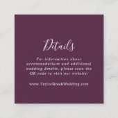 ムーディパープル座標プラムQRコード詳細 エンクロージャーカード (正面)