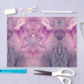 ムーディパープル抽象芸術絞り染め 薄葉紙 (クラフト)