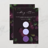 ムーディパープル書結婚道の服装色 エンクロージャーカード (正面/裏面)