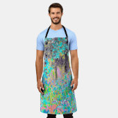 ムーディパープル朝の日の出My Rubio Garden エプロン (着用した状態)