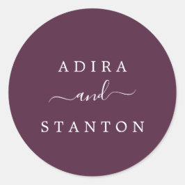 ムーディパープル結婚ズ封筒用シール ラウンドシール