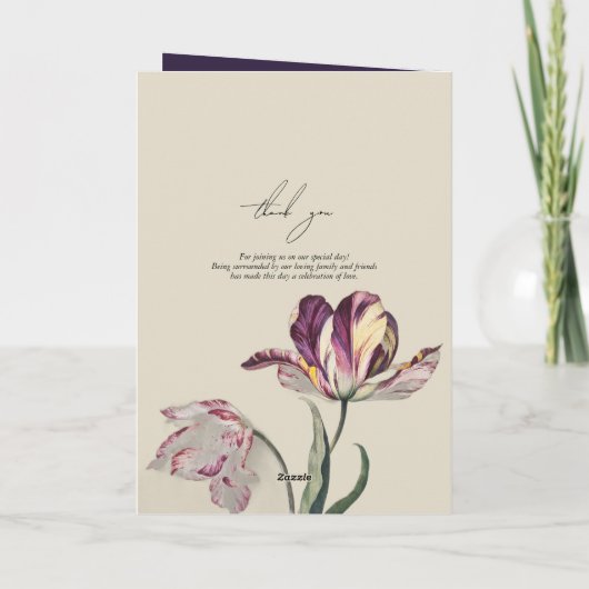 ムーディパープル結婚チューリップのサービス注文 プログラム (裏面)