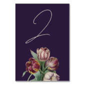 ムーディパープル結婚チューリップのテーブル番号 テーブルナンバー (裏面)