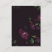 ムーディパープル開花グランジ結婚ズ エンクロージャーカード (裏面)